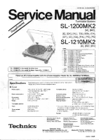 Technics - SL-1210_Mk2 - Service manual 